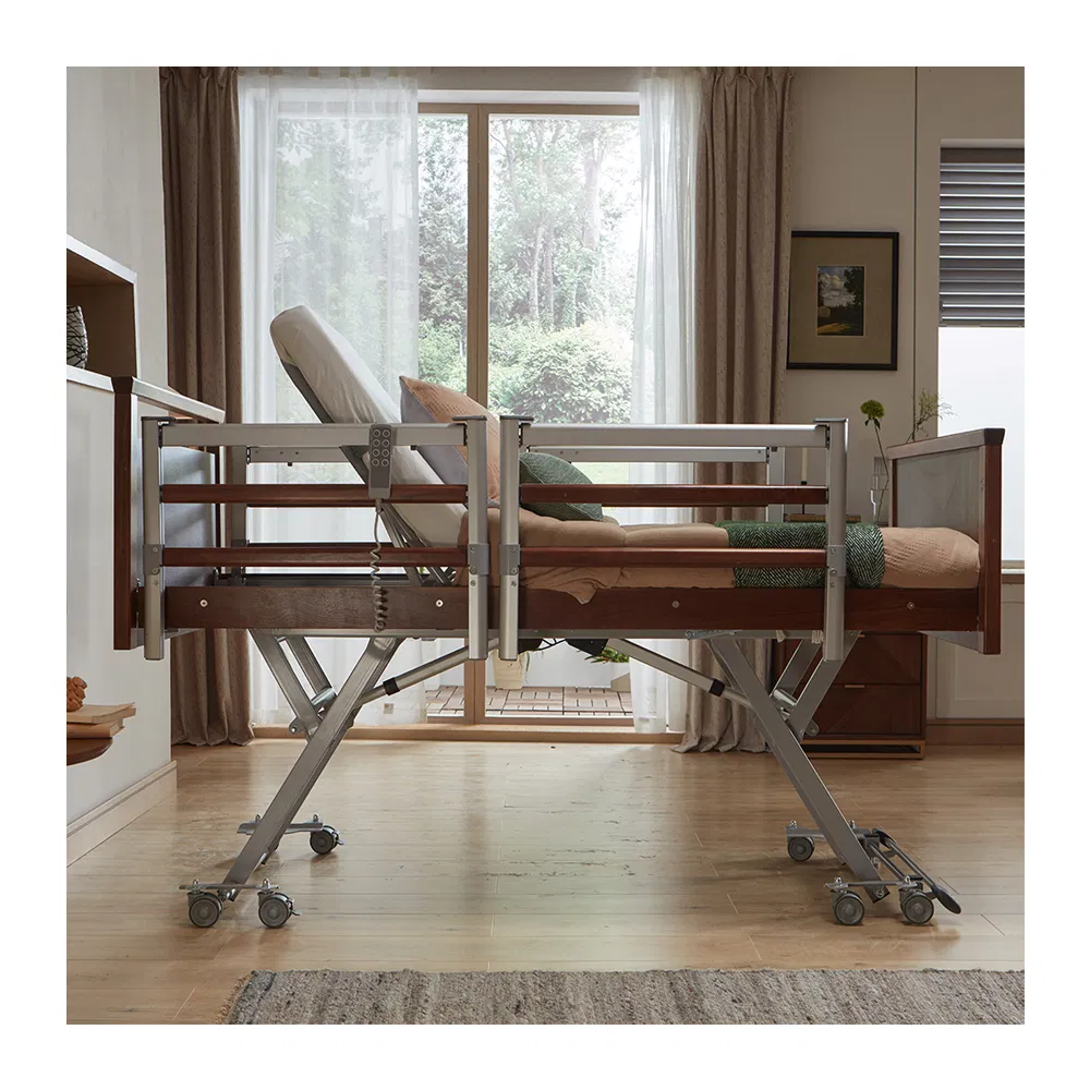 Elegant Wooden Electric Hospital Bed for Home Care Solutions