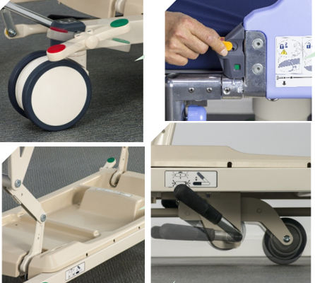 Hospital Patient Aluminum Alloy Transport Stretcher Transfer Bed Hospital Bed