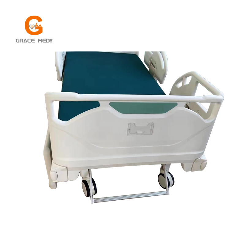 Central Control and Central Brake 2 Crank ABS ICU Hospital Ward Patient Bed with Mattress