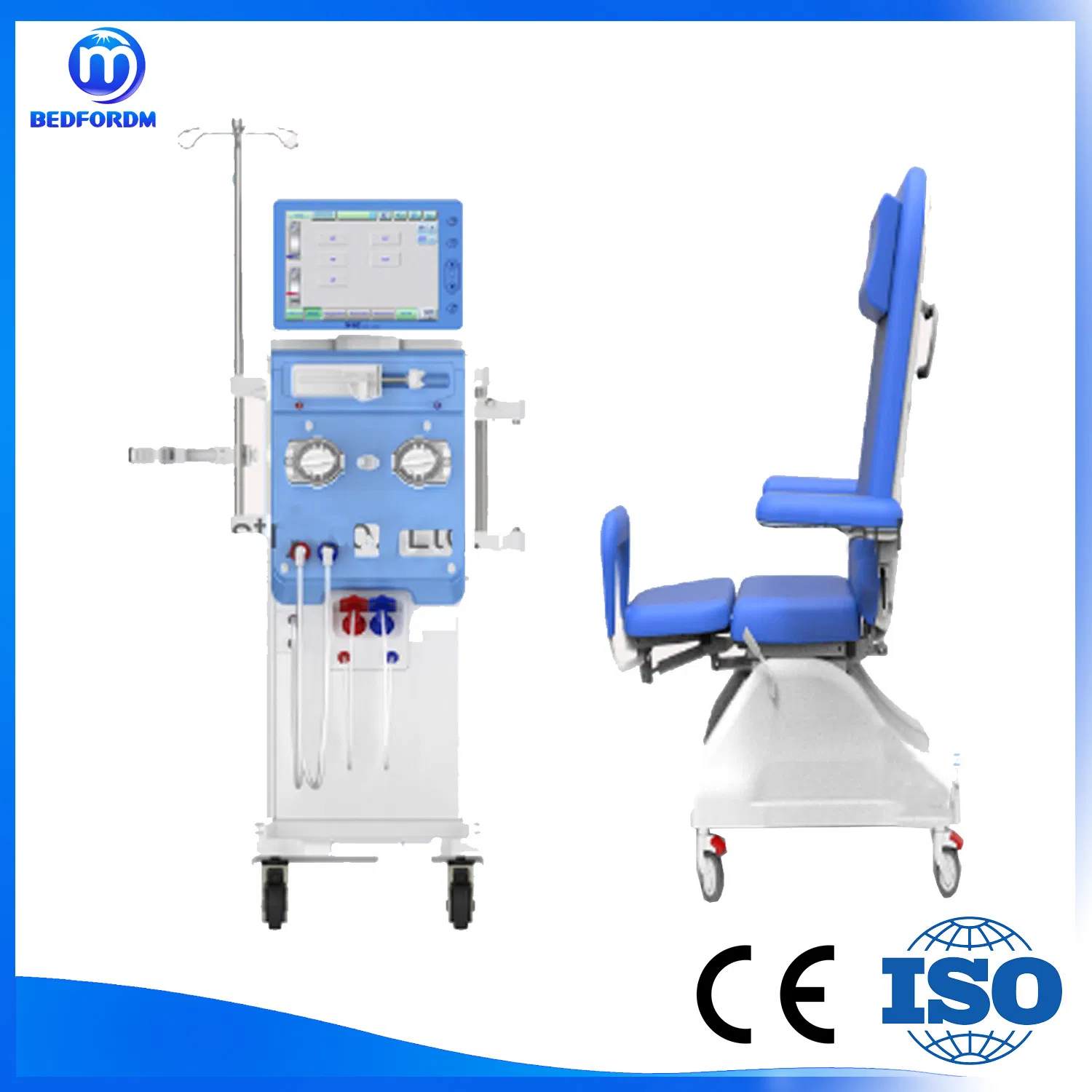 Hospital Manual Adjustable Patient Dialysis Chair Medical Hemodialysis Chair Bed with Armrest Price