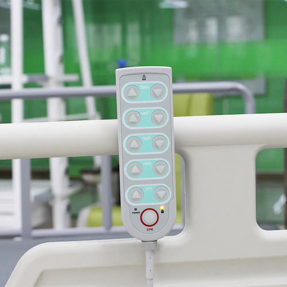 5-Function Electric Hospital Bed with Ultra-Low Height Safety Feature