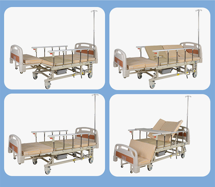 Multifunction Manual Patient Medical Nursing Bed, Home Care Hospital Bed, Hospital Clinic and Nursing Bed Low Price