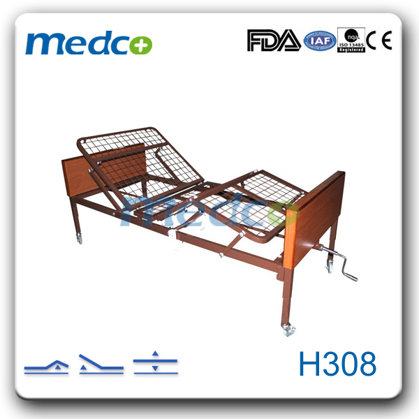 Hospital Equipment Moveable Folding Bedroom Furniture Home Care Bed