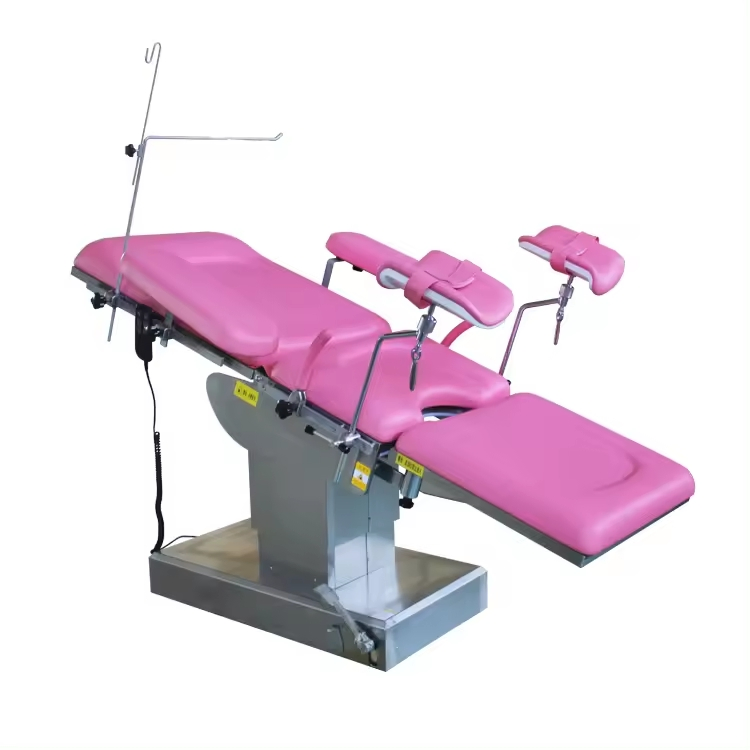 Electric Medical Supplies Stainless Steel Manual Hydraulic Gynecological Exam Bed Patient Chair Maternity Delivery Bed