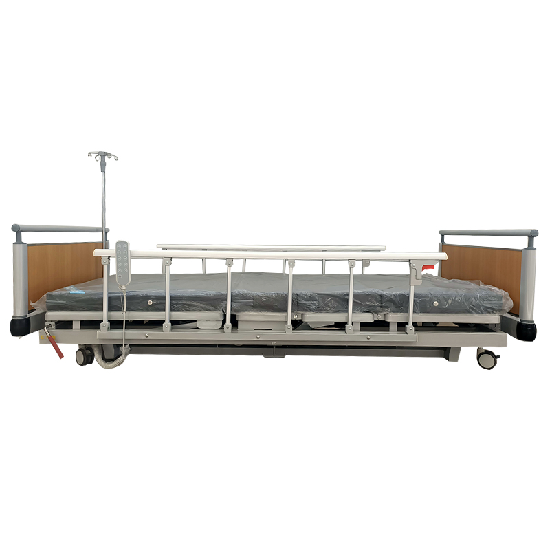 Bariatric Long Term Care Medical 5 Function Electronic Patient Hospital Bed with Railings