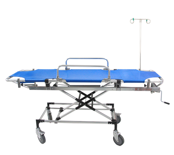 Medical Emergency Transportation Stretcher Folding Rescue Emergency Trolley Bed with Wheels