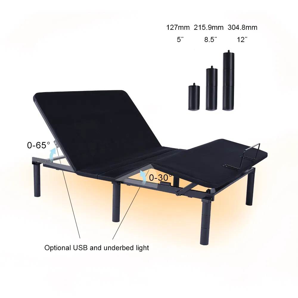 Electric Adjustable Beds for Seniors Home Care Bed for Elderly Rail Adjustable Bed Frame