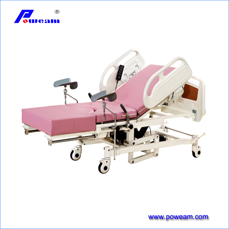 ICU Room Patient Care Hydraulic 3 Crank Manual Hospital Bed