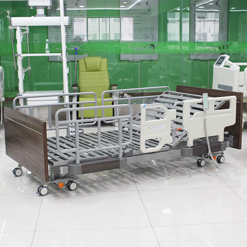 5-Function Electric Hospital Bed with Ultra-Low Height Safety Feature