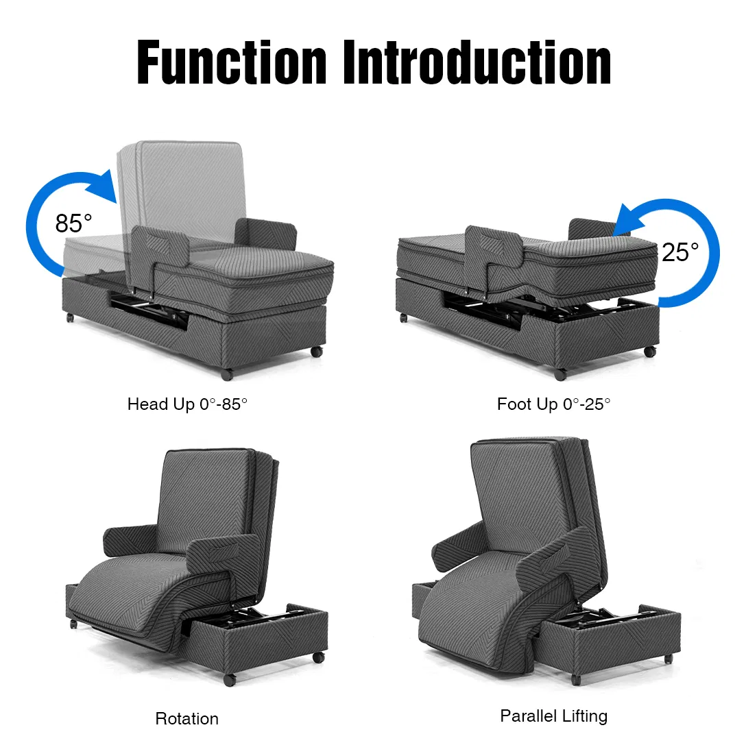 Rondure Rt02 Home Nursing Elderly Hi Low Rotobed Electric Adjustable Rotation Bed
