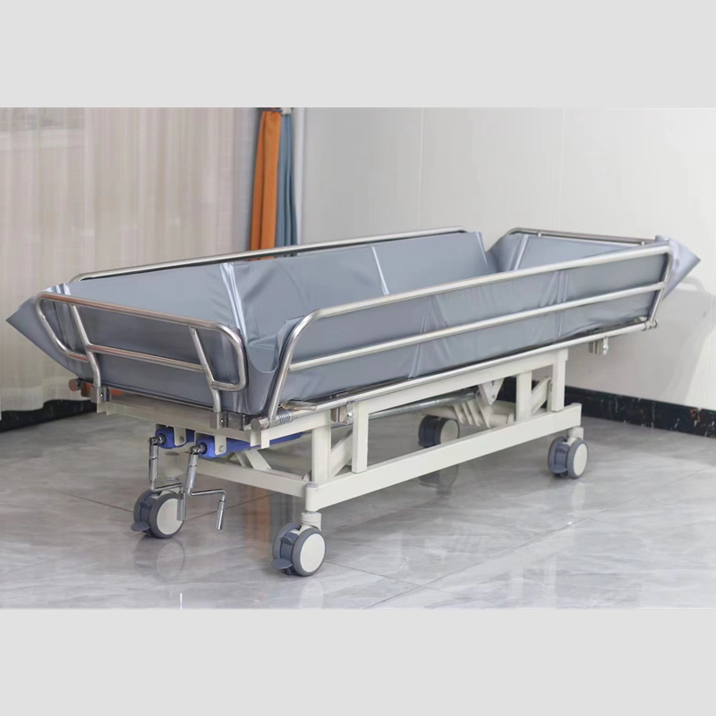 Movable Height Adjustable Hydraulic Hospital Rehabilitation Elderly Patient Shower Bath Bed