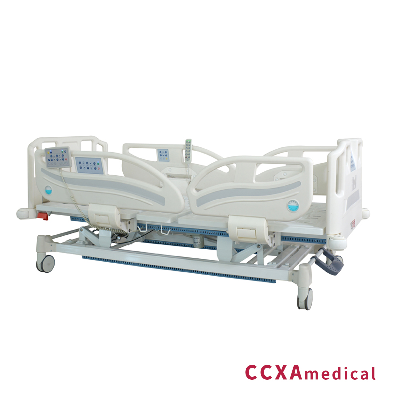 5 Function Electric Medical CPR Funtion Patient Care ABS Guardrails Hospital Bed