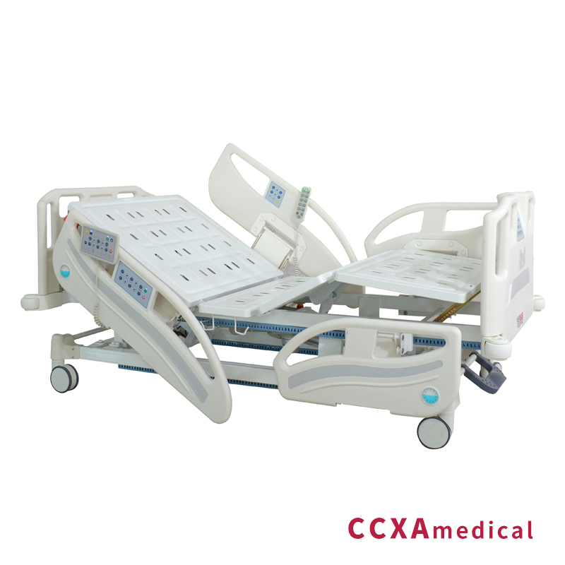 5 Function Electric Medical CPR Funtion Patient Care ABS Guardrails Hospital Bed