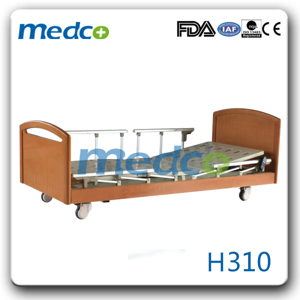 Ultra Low Wooden Three Function Hospital Electric Household Bed