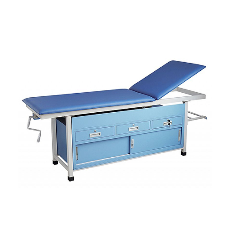 China Supply Hospital Clinic Stainless Steel Folding Patient Medical Exam Table Adjustable Examination Couch