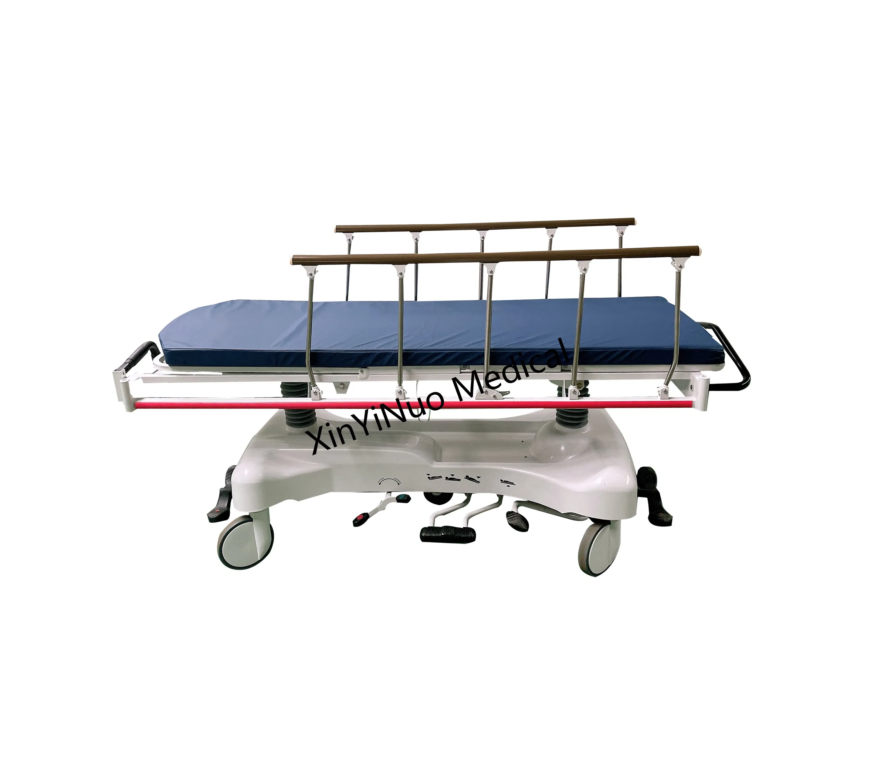 Luxury Hydraulic Hospital Plastic Transport Stretcher Trolley Medical Supply Emergency Room Beds