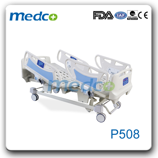Hospital Furniture, Five Functions ICU Adjustable Electric Nursing Hospital Bed with Ce&amp; ISO