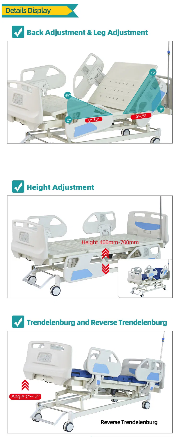 Adjustable Hospital Bed