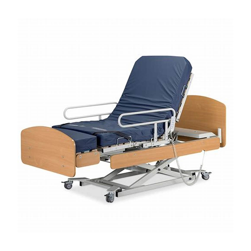 Home Care Medical Furniture Wood Wheel Manual Folding Bariatric Bed Nursing Electric Rotating Bed for Medical Bed+Rotate