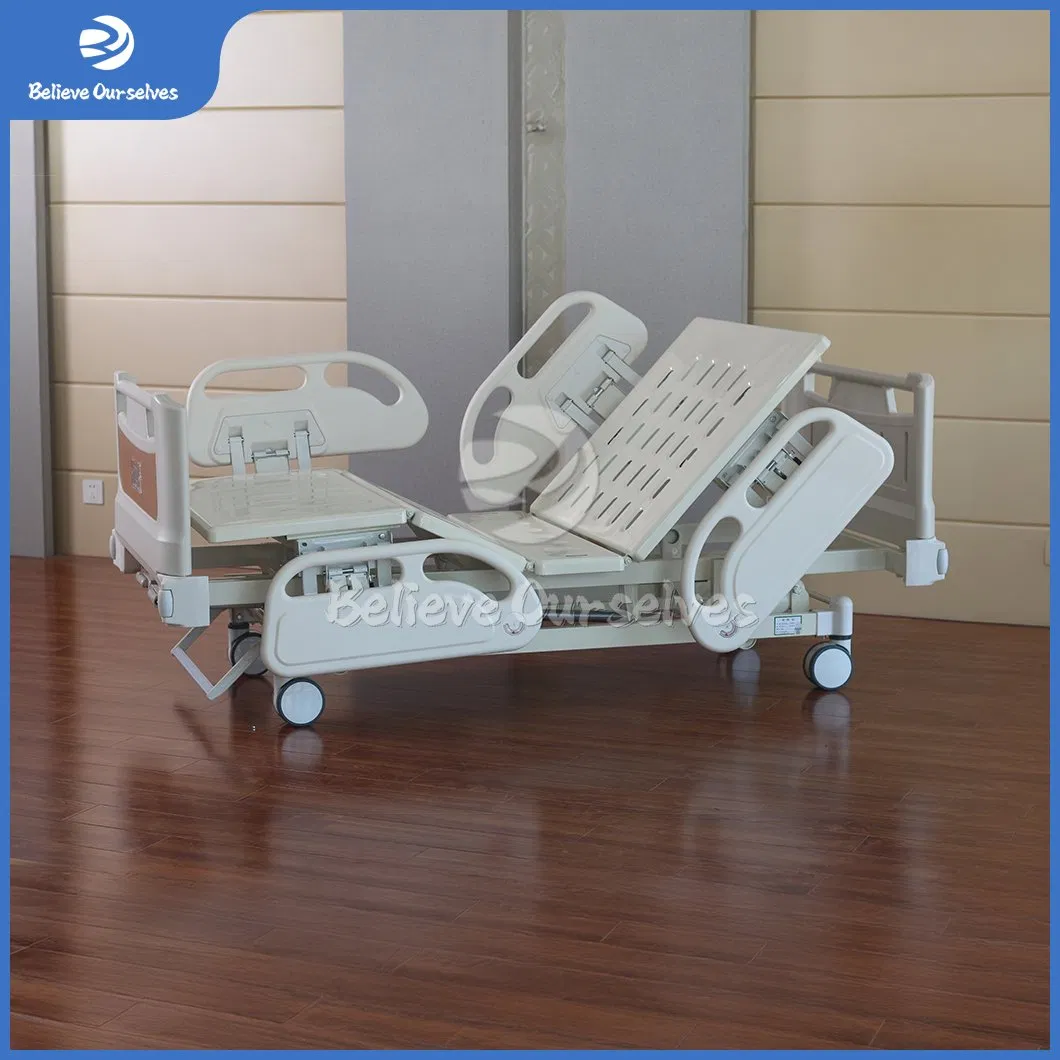 Huaren Hospital Furniture Delivery Table Wholesaler Stainless Steel Patient Bed China Hr-S02 2050X1050X430/700mm Manual Hospital Medical Bed