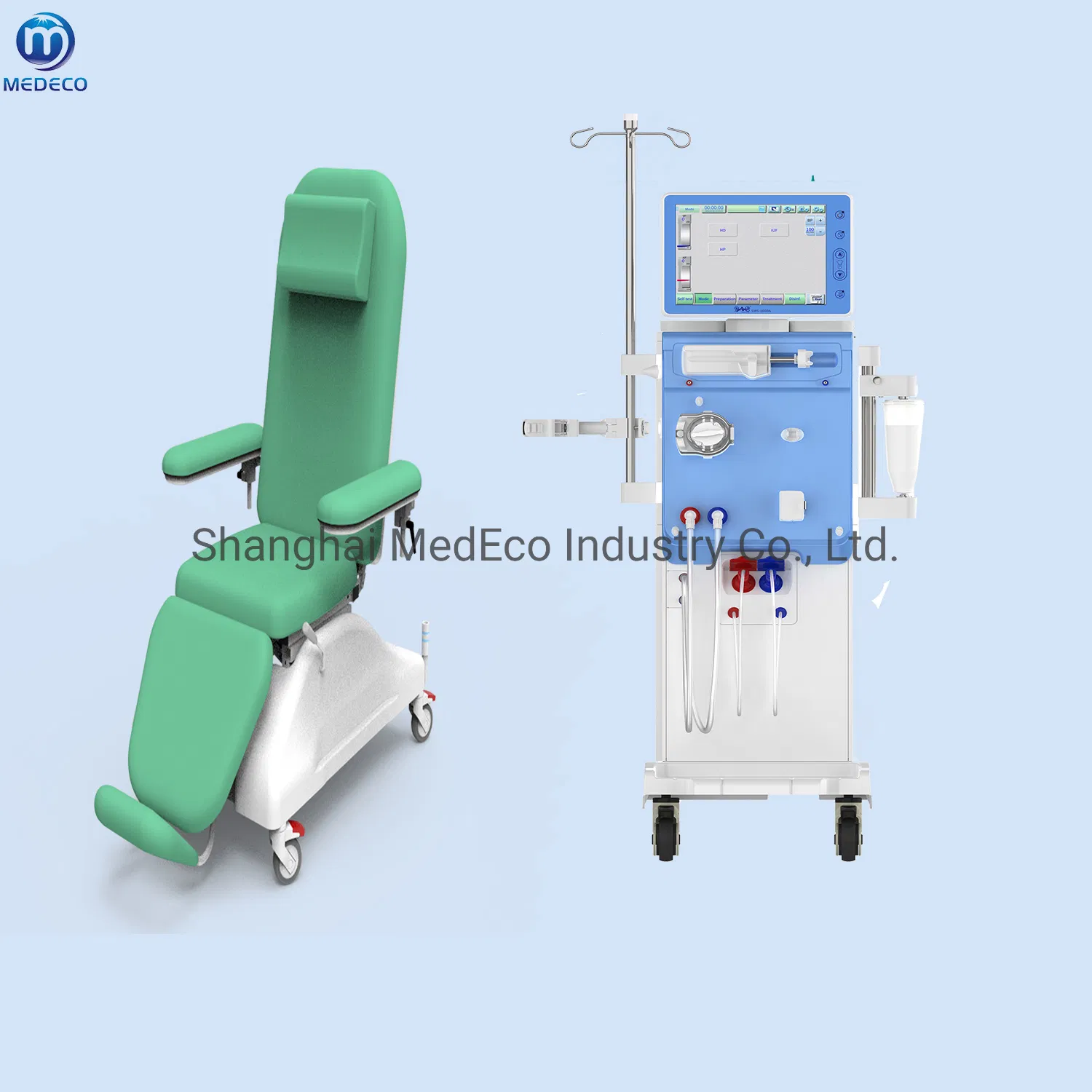 Hospital Manual Adjustable Patient Dialysis Chair Medical Hemodialysis Chair Bed with Armrest Price