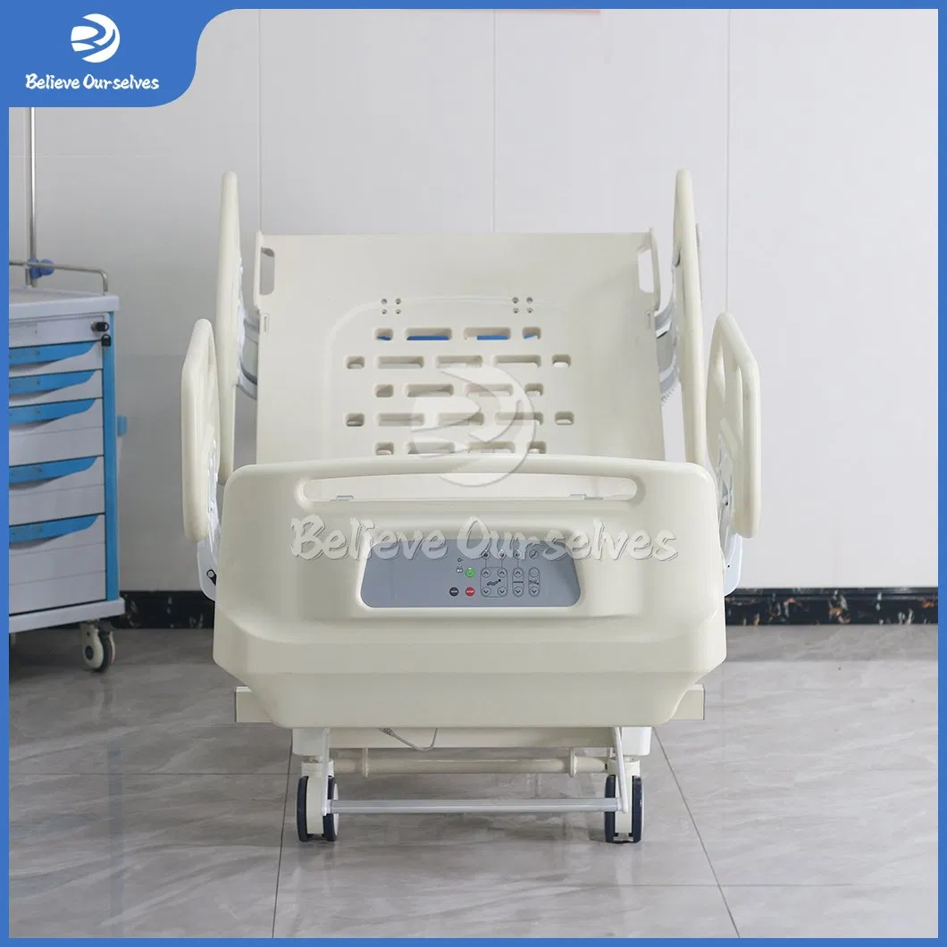 Huaren Adjustable Medical Furniture Suppliers Hydraulic Patient Bed China Hr-D06 Overall Lifting Function Smart Hospitall Bed