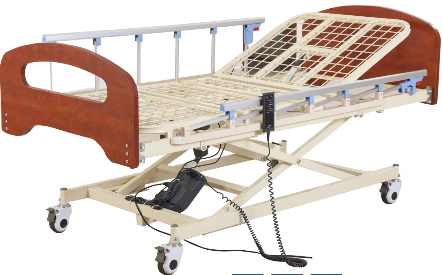 Ultra Low Wooden Three Function Hospital Electric Household Bed