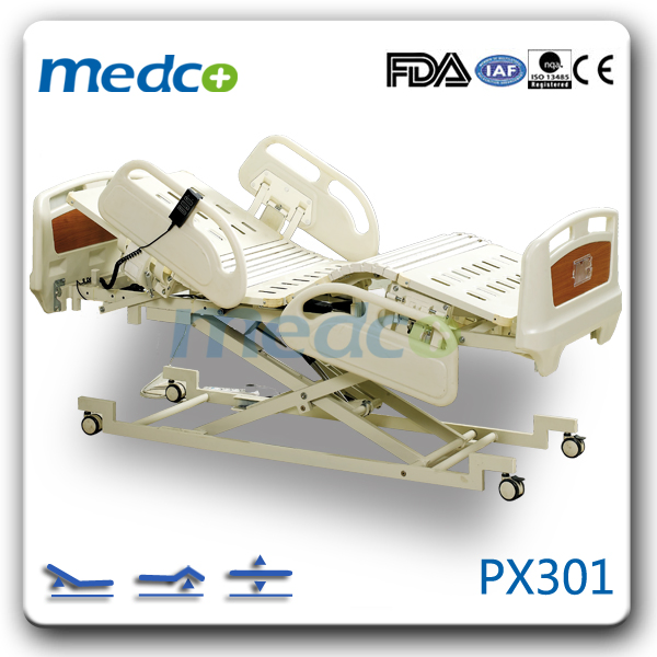 Ultra Low Three Functions Electric Hospital Bed, Patient Care Bed