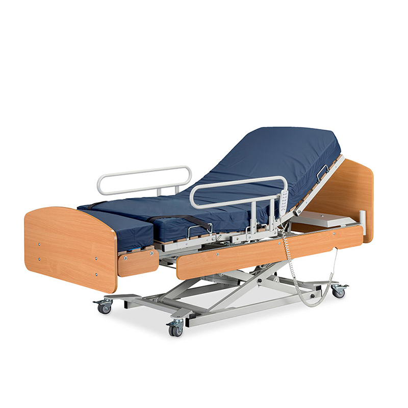 Home Care Medical Furniture Wood Wheel Manual Folding Bariatric Bed Nursing Electric Rotating Bed for Medical Bed+Rotate