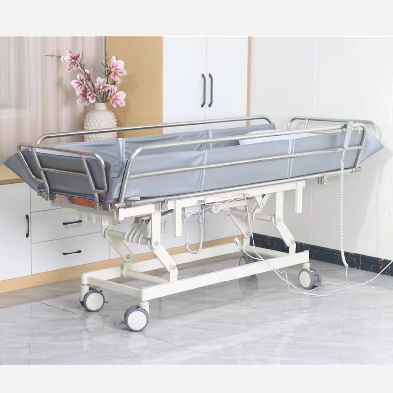 Movable Height Adjustable Hydraulic Hospital Rehabilitation Elderly Patient Shower Bath Bed