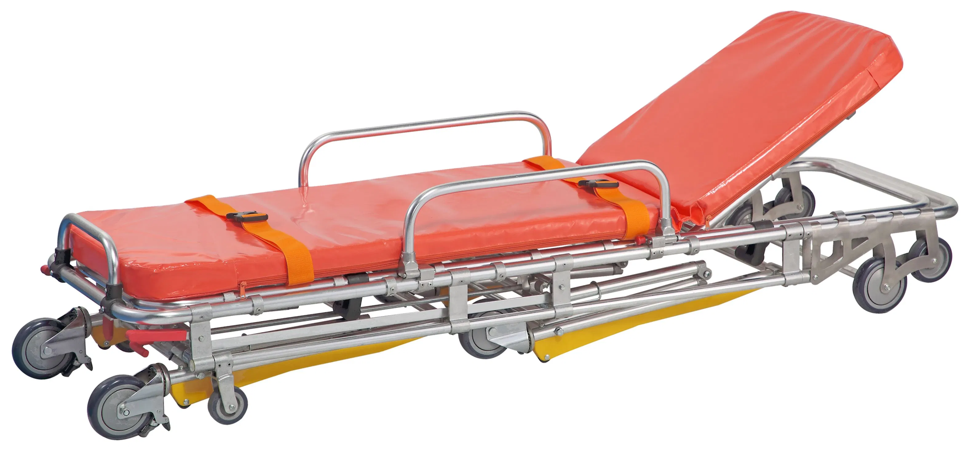 Manual Crank Medical Bed for ICU and Clinic Lightweight Folding Patient Emergency Transfer Stretcher Bed