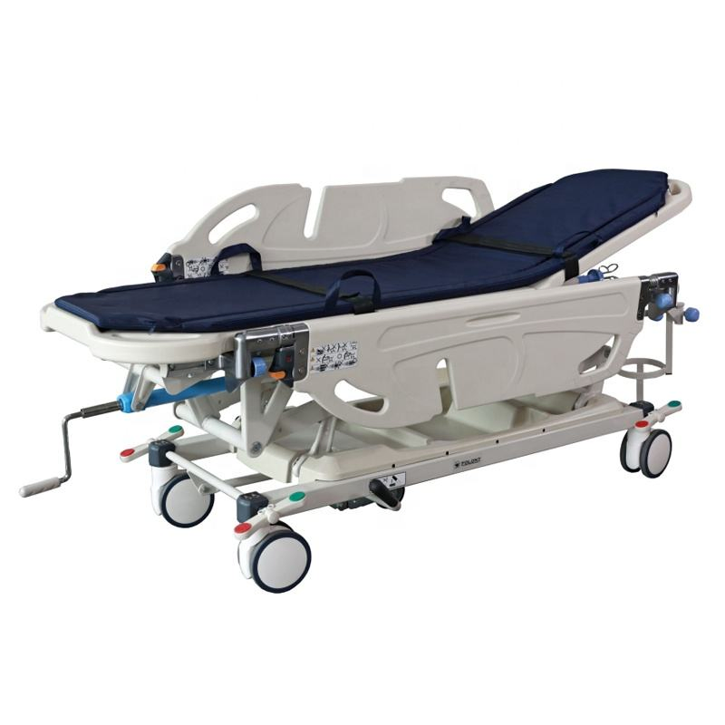 Hospital Patient Aluminum Alloy Transport Stretcher Transfer Bed Hospital Bed
