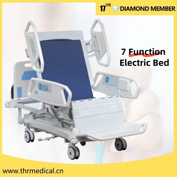 High Quality Hospital Adjustable Electric Bed 7 Functions Bariatric ICU/Ccu Bed