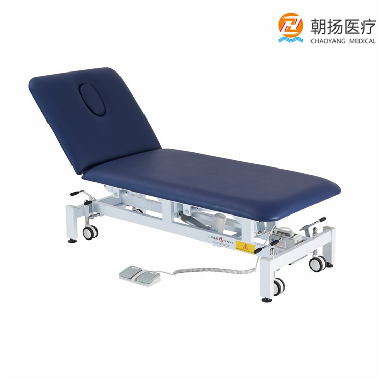 Professional 2 Section Electric Physiotherapy Bed Treatment Table Chiropractic Examination Couch