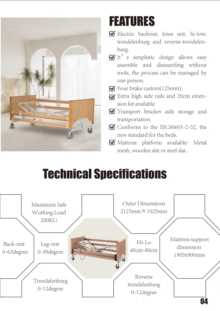 WS-01 Home Care Bed Details