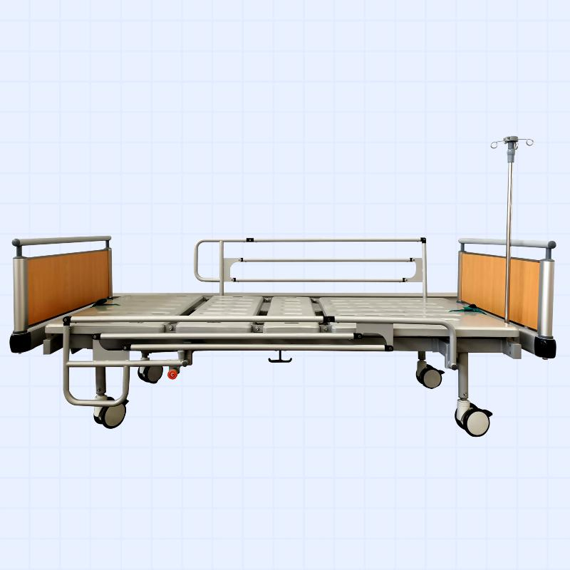 Medical Bariatric Disabled Patient Ward Room Manual Hospital Bed with IV Stand