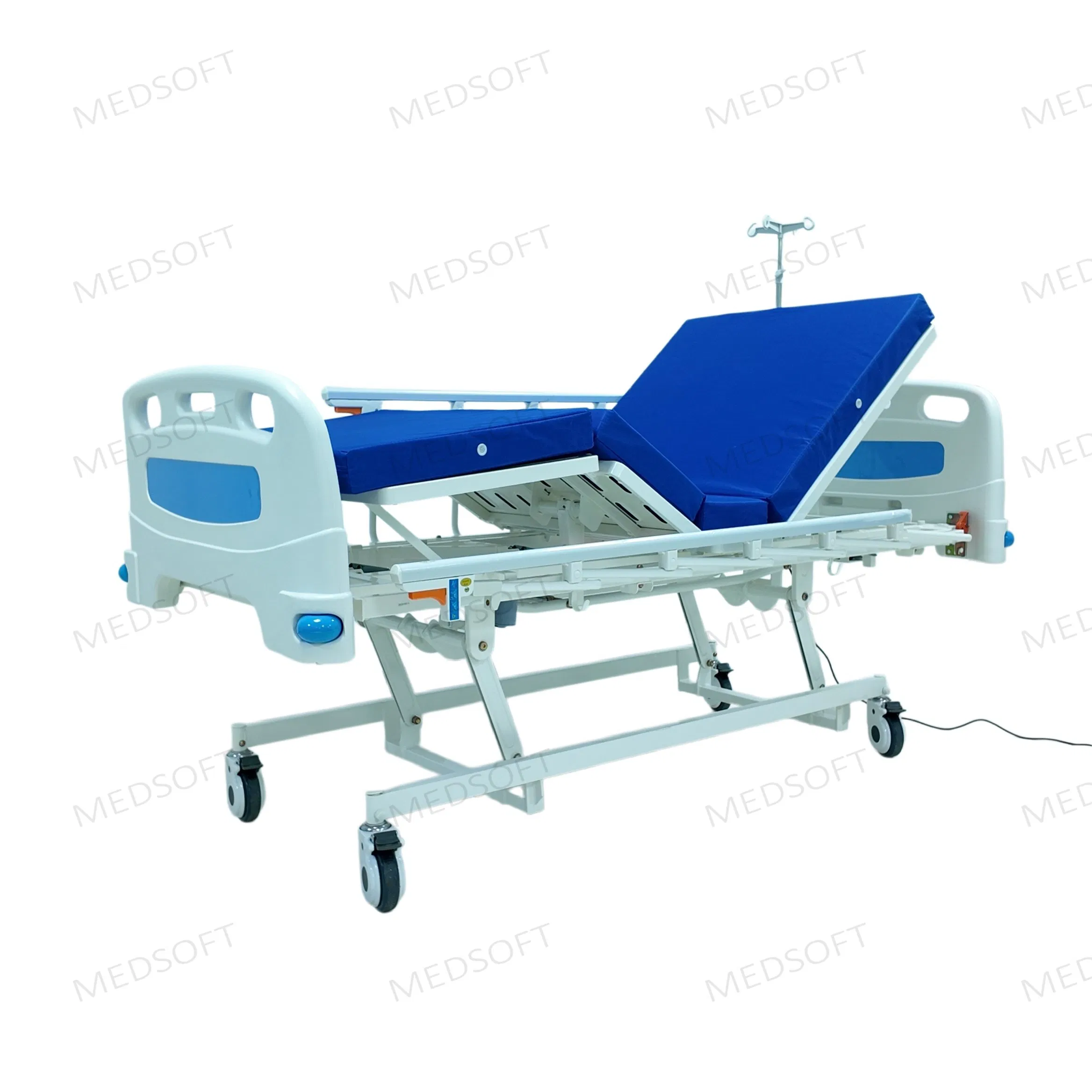 Electric Hospital Bed with 3 Motors and Ultra-Low Height Design