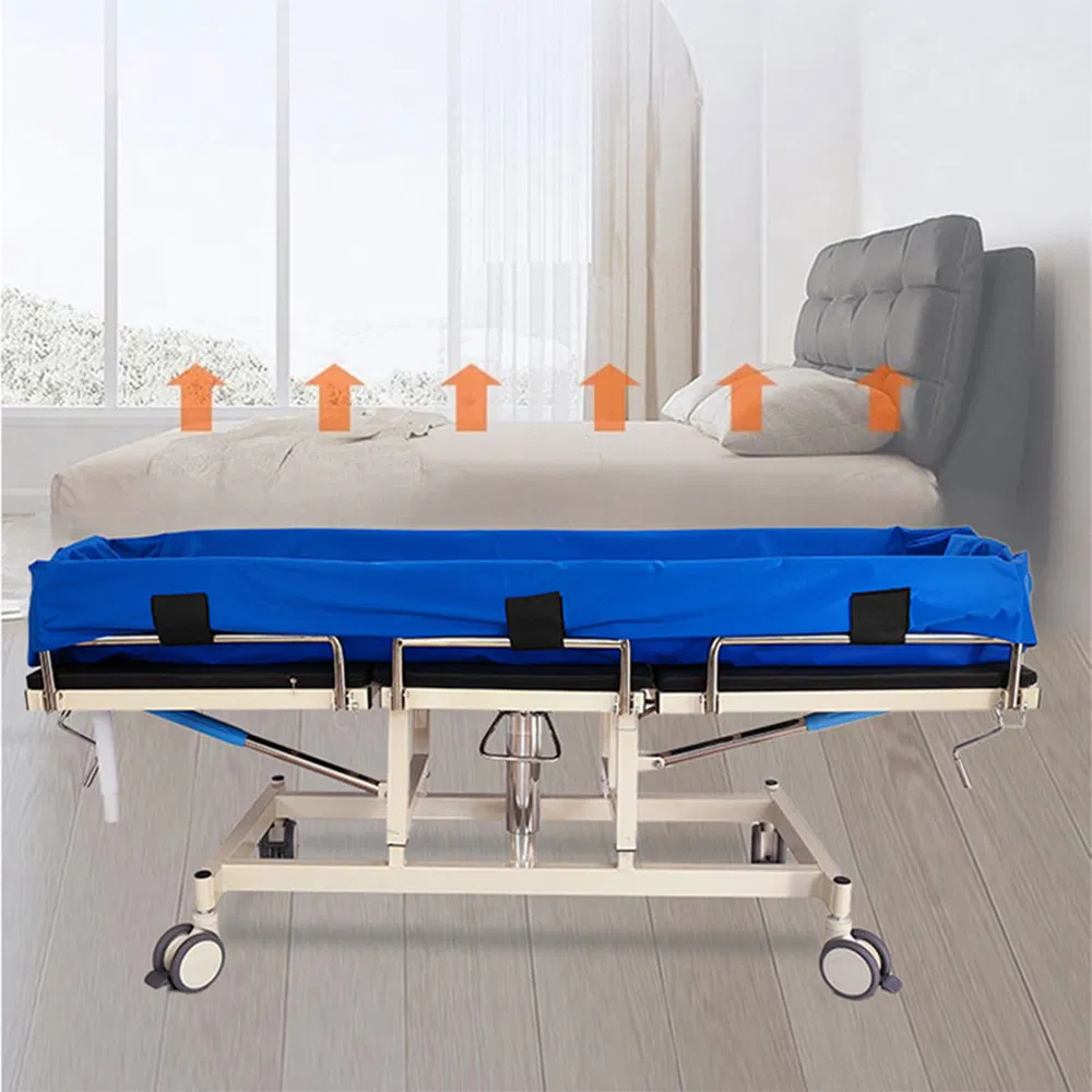Medical Hydraulic System Shower Bed Hospital Patient Bath Bed