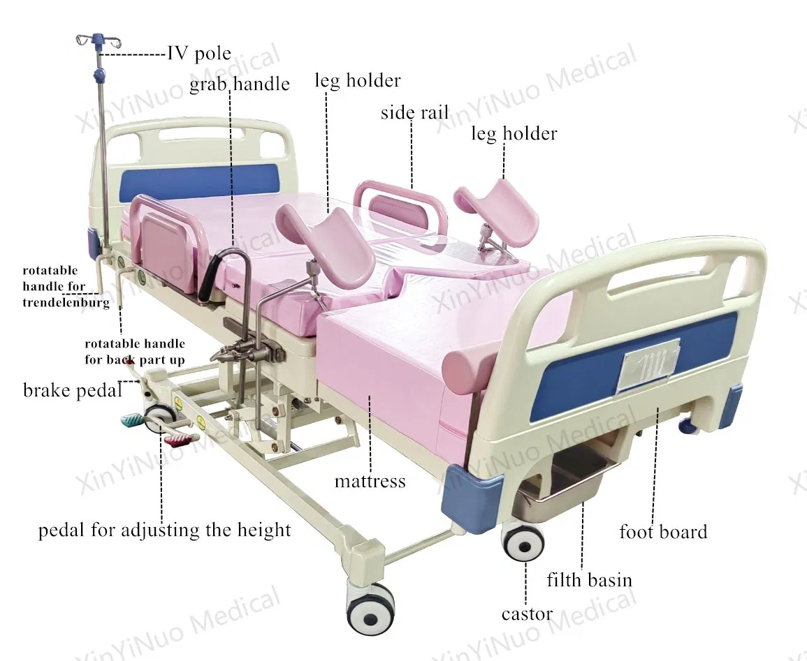 Hydraulic Gynecological Ldr Bed Commercial Postpartum Medical Bed Medical Delivery Bed for Newborn