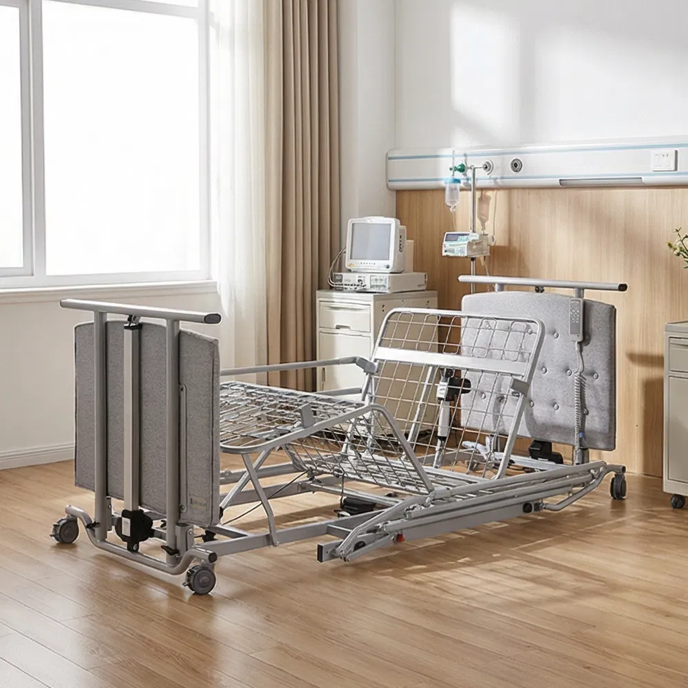 Ultra Low 67mm--640mm Nursing Home Bed for Elderly Electric Home Care Wood Hospital Bed for Rent Steel Home Care Bed