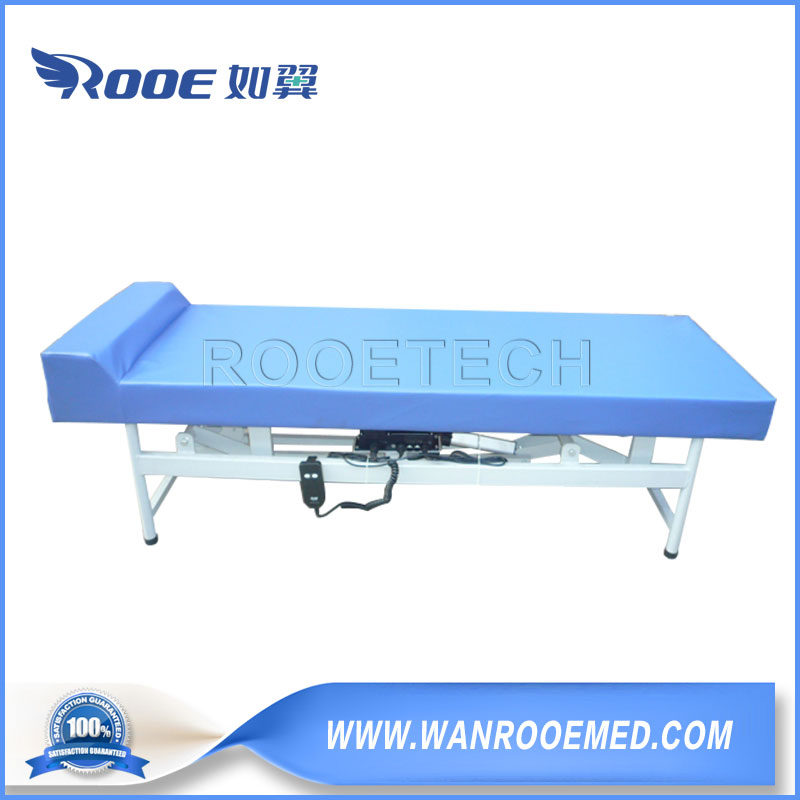 Bec12 Blue 500-800mm Height Adjustable Electric Examination Bed Physiotherapy Exam Couch with Pillow