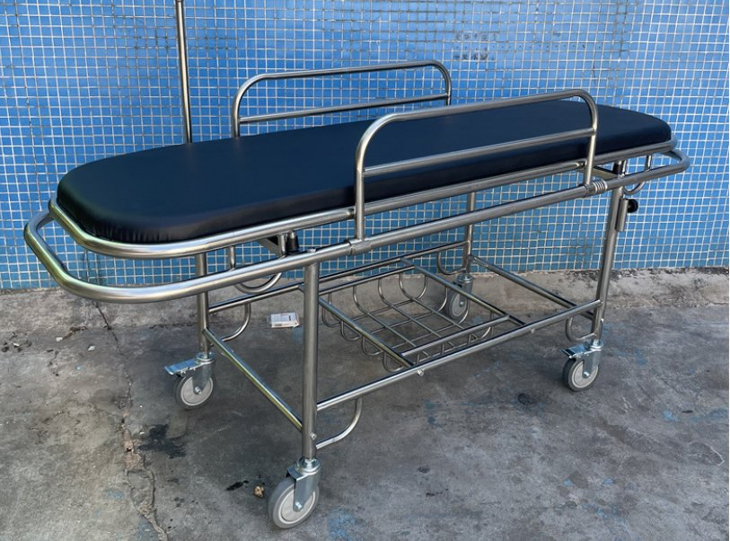 Hydraulic Hospital Medical Aluminum Rescue Patient Transfer Trolley Stretcher Emergency Bed