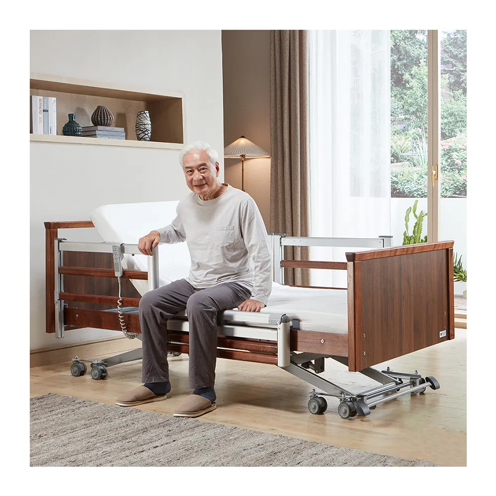 Elegant Wooden Electric Hospital Bed for Home Care Solutions