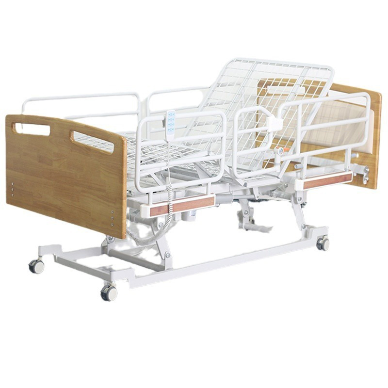 Electric Wooden Ultra-Low Hospital Bed Multifunctional Medical Bed