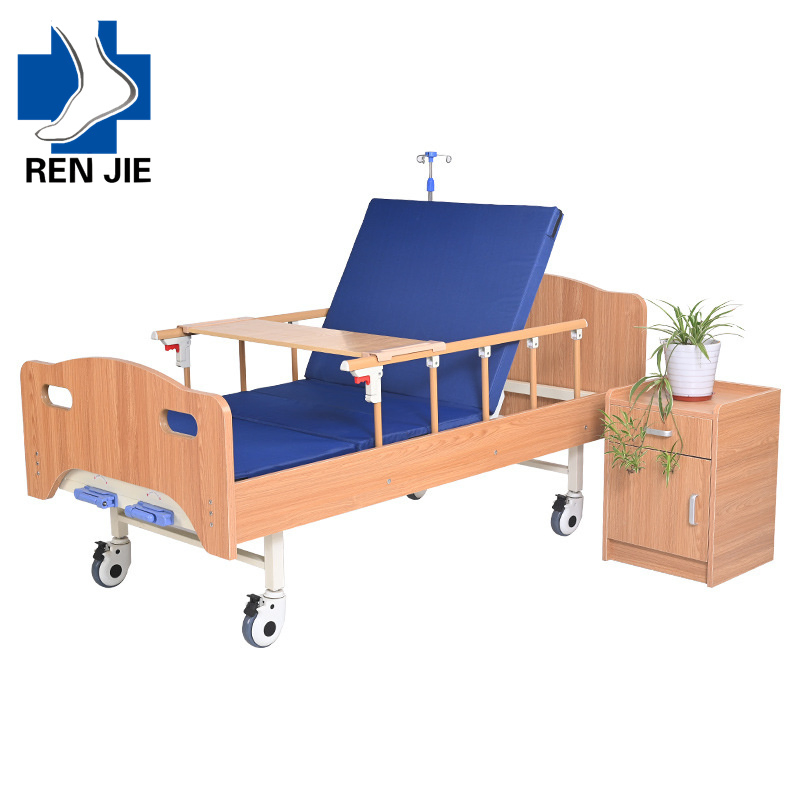 China Dialysis Beds Medical Manual Crank Nursing Home Hospital Bed for Paralysis Patient