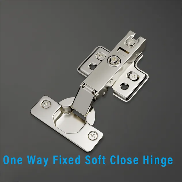 Kitchen Cupboard Closet Furniture Hardware Fitting Accessories Iron Auto Hydraulic Cabinet Door Cup Fixed One Way Soft Close Hinge