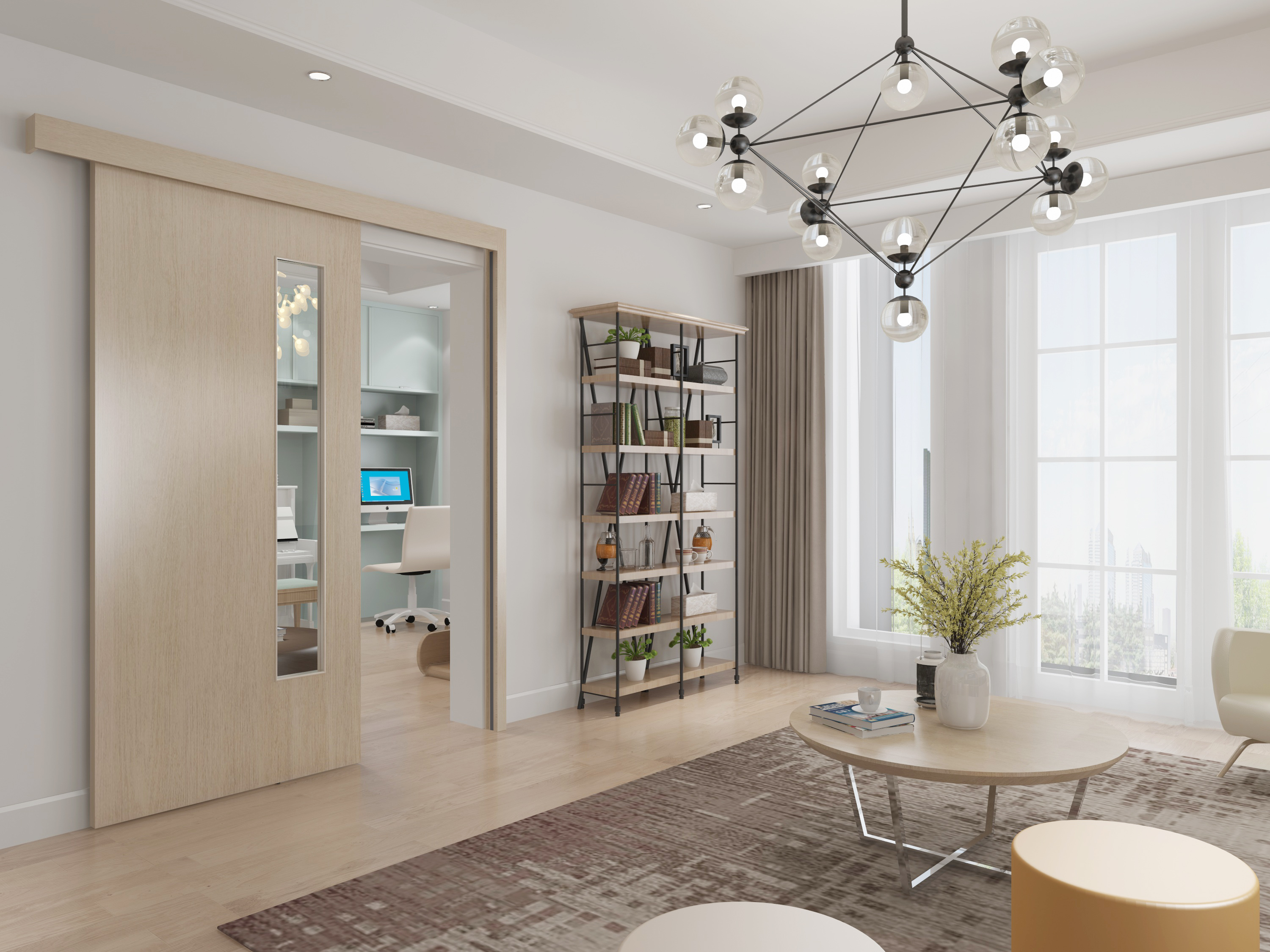 Aluminum Track Interior Sliding Doors System Wood Doors Hardware Accessories