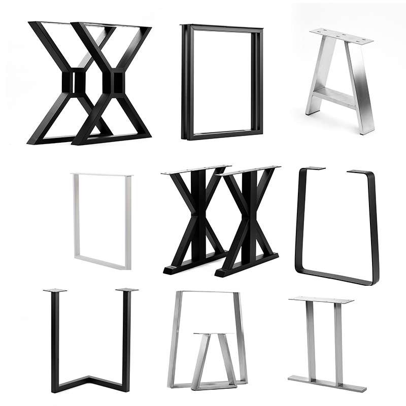 Custom Table Bases Modern Industrial Round Restaurant X Legs Cast Iron Frames Coffee Dinning Metal Steel Table Bases for Table
