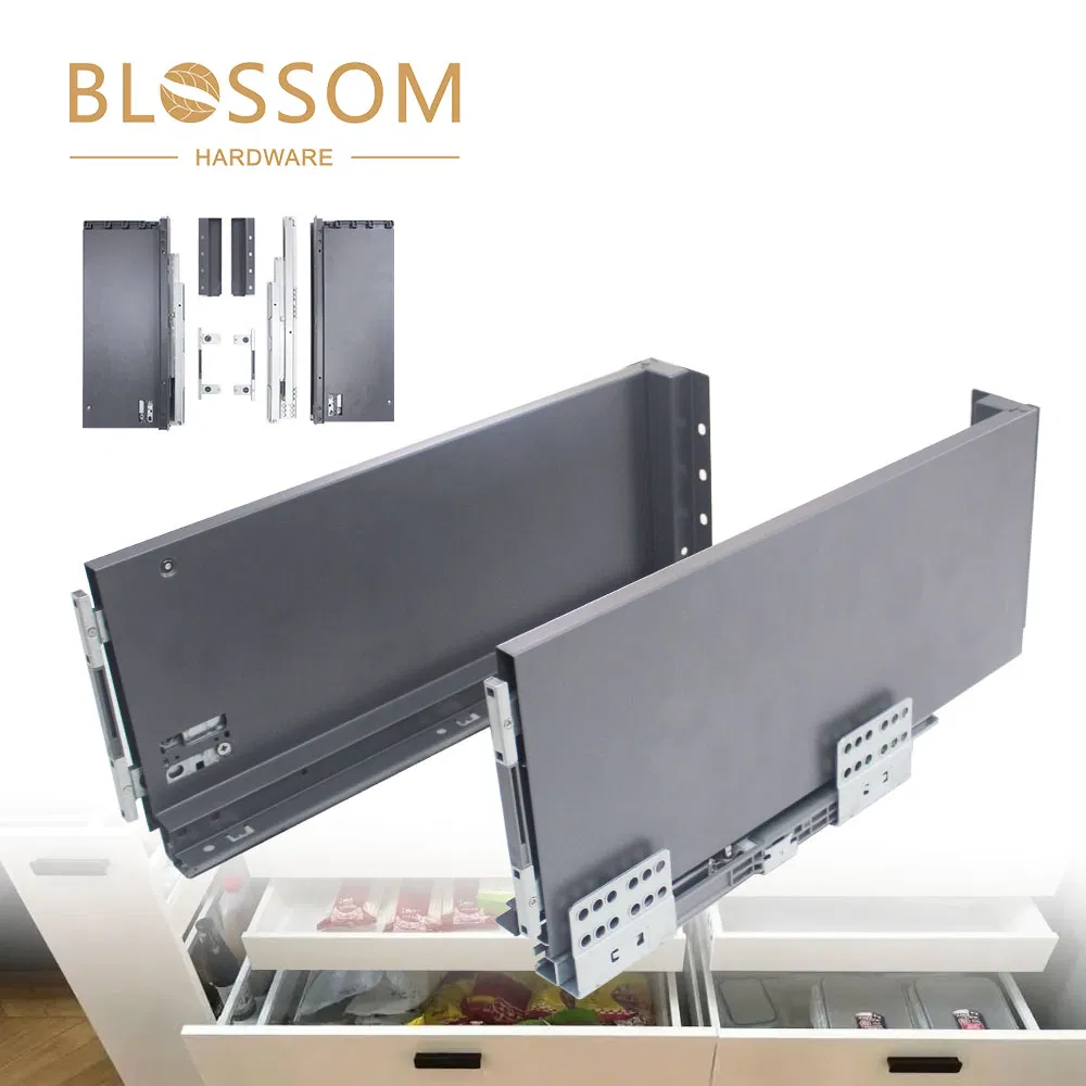 Soft Close Concealed Runners Slim Box Drawer Box System for Kitchen