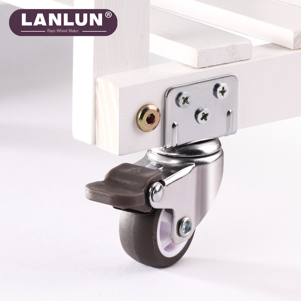 Right Angle L Type Universal Wheel Silencing Casters Unilateral Clamp For Bedside Cabinet Baby Bed &amp; Flower Rack